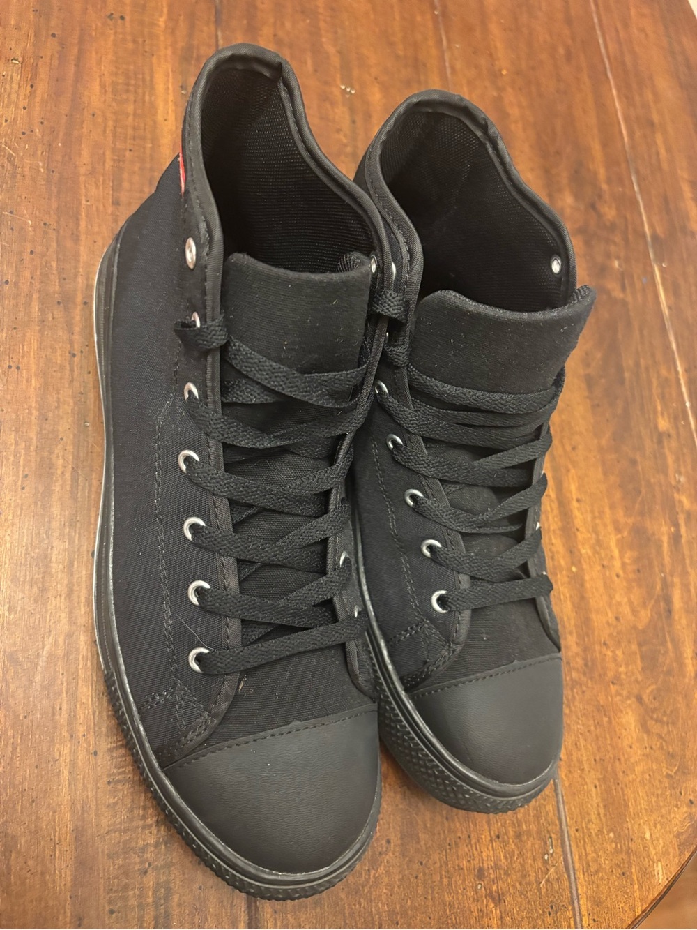Source Unknown Black High-Top Athletic Sneakers
